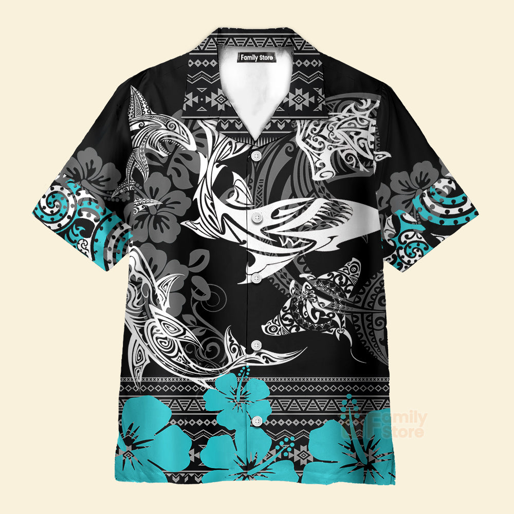Polynesian Tribal Shark Lover Just For You Hawaiian Shirt