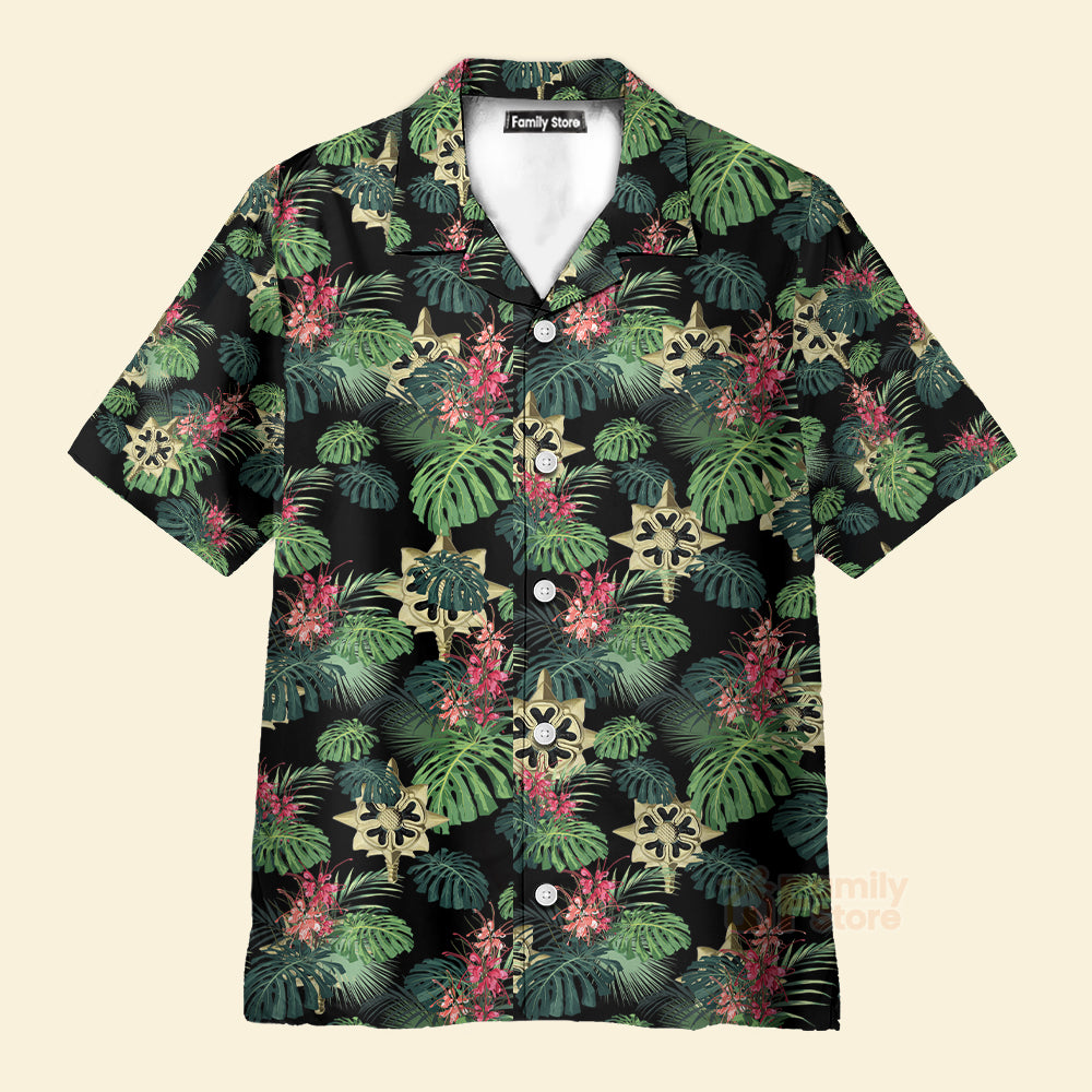 Army Military Intelligence Branch Insignia Hawaiian Shirt