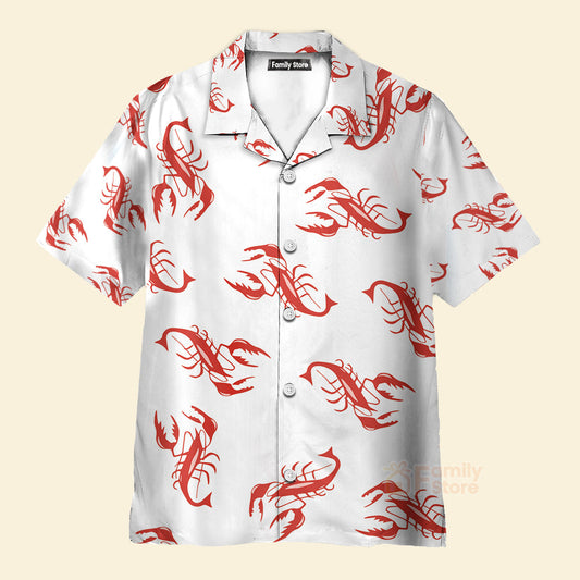 Lobster Print Hawaiian Shirt - Funny Seafood Lover Beach Shirt for Men & Women