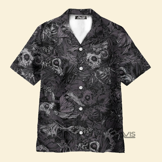 Mens Casual Skull Evil - Hawaiian Shirt