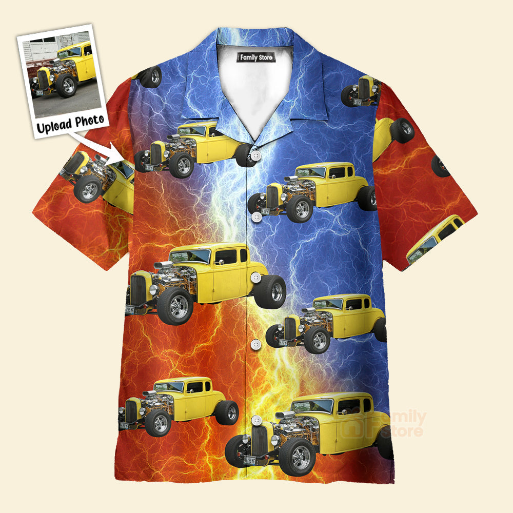 Custom Photo Classic Car Hot Rod Various Style Vintage Car - Hawaiian Shirt