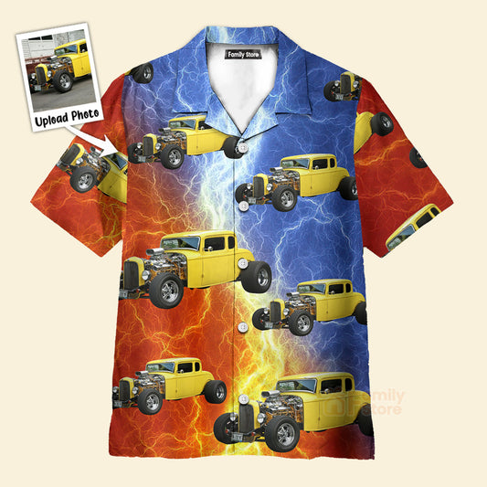 Custom Photo Classic Car Hot Rod Various Style Vintage Car - Hawaiian Shirt