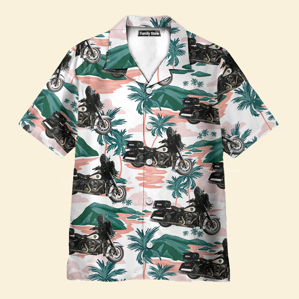 Vintage Cruiser Motorcycle Houston Police Department - Hawaiian Shirt
