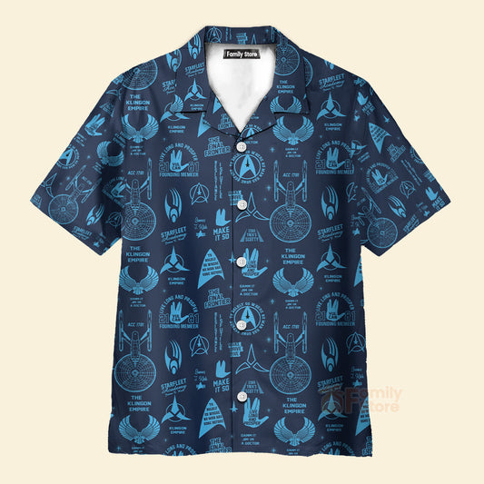 Trekkie SaTr Pattern Hawaiian Shirt