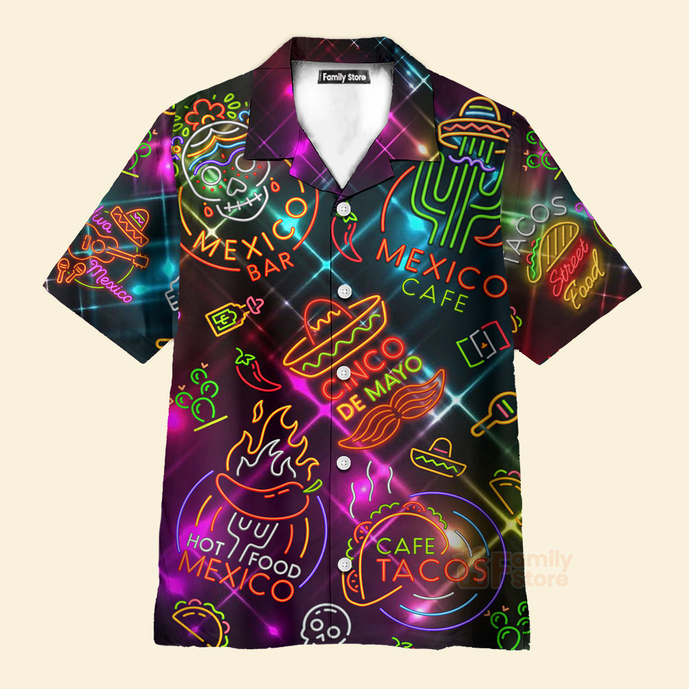 Neon Mexican Party Cinco De Mayo Aloha - Hawaiian Shirt