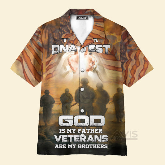 I Took A DNA Test God Is My Father Veterans - Gift For Dad - Hawaiian Shirt