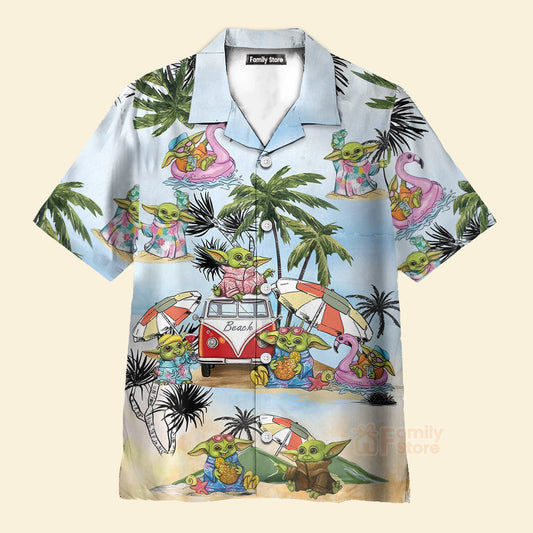 Stwa Disney Baby Yoda Hawaiian Shirt