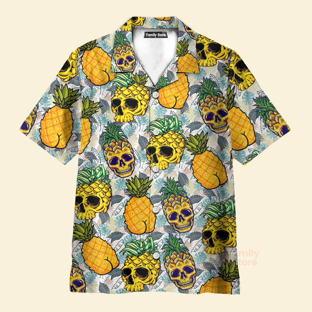 Beach Skull Pineapple Funky Hawaiian Shirt