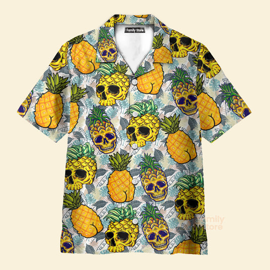 Beach Skull Pineapple Funky Hawaiian Shirt