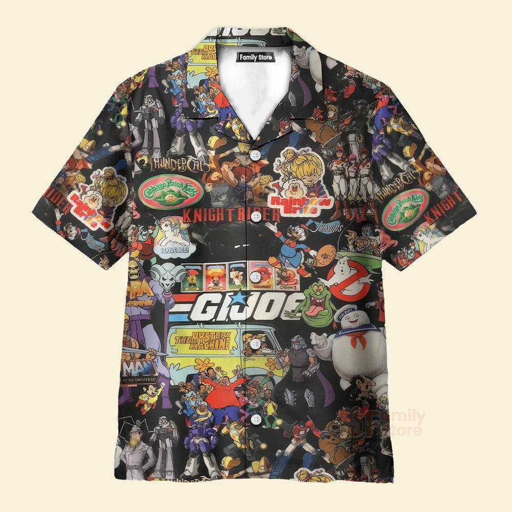 80S Cartoon Pattern Hawaiian Shirt