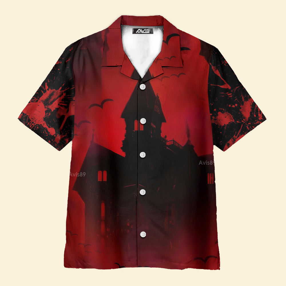 Scary Vampire Castle Halloween - For Men And Women - Hawaiian Shirt