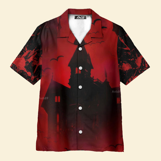 Scary Vampire Castle Halloween - For Men And Women - Hawaiian Shirt