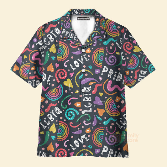 Pride LGBT Rainbow Hawaiian Shirt - For LGBT