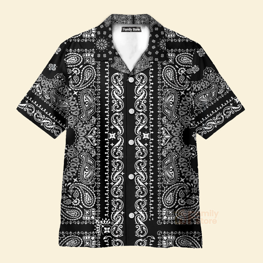 Barber Bandana Style White - Funny Pattern Hawaiian Shirt