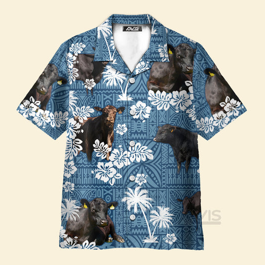 Unique Black Angus Happiness - Hawaiian Shirt
