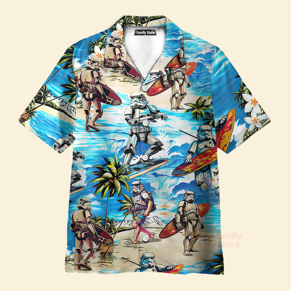 Stormtrooper Stwa Surfing Hawaiian Shirt