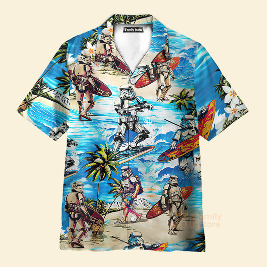 Stormtrooper Stwa Surfing Hawaiian Shirt