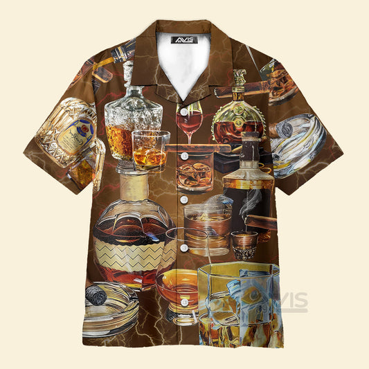 Wine Happiness Is Whisky - Gift For Men And Women - Hawaiian Shirt