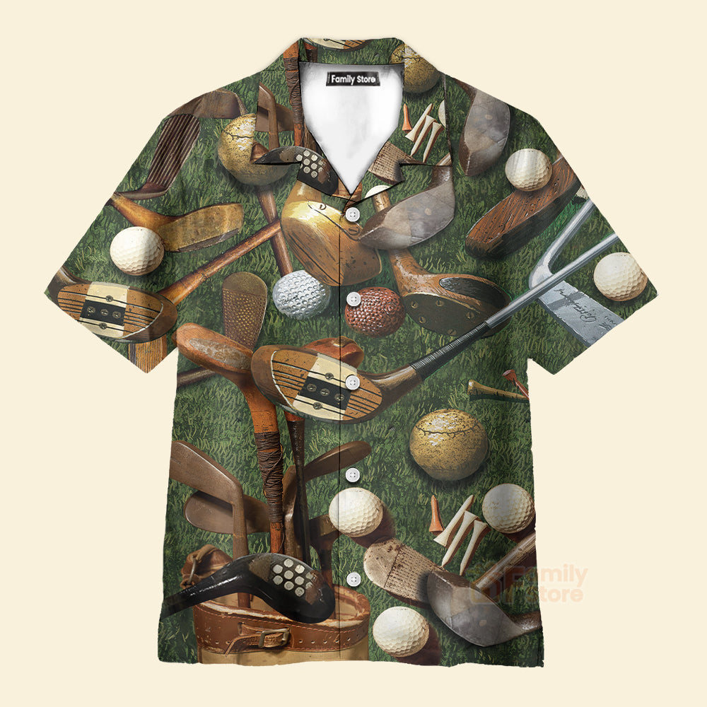 Vintage Golf Love To Golf - Retro Golf Print Hawaiian Shirt