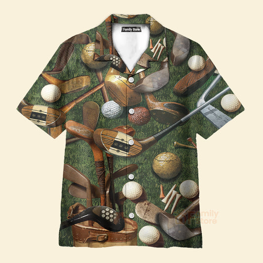 Vintage Golf Love To Golf - Retro Golf Print Hawaiian Shirt