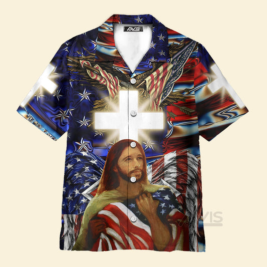 America Faith-Inspired Bless - Hawaiian Shirt