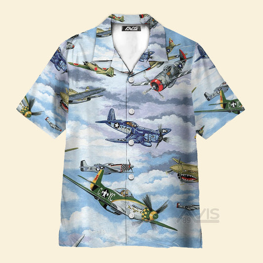 World War 2 Fighter Planes & Aircrafts - Hawaiian Shirt