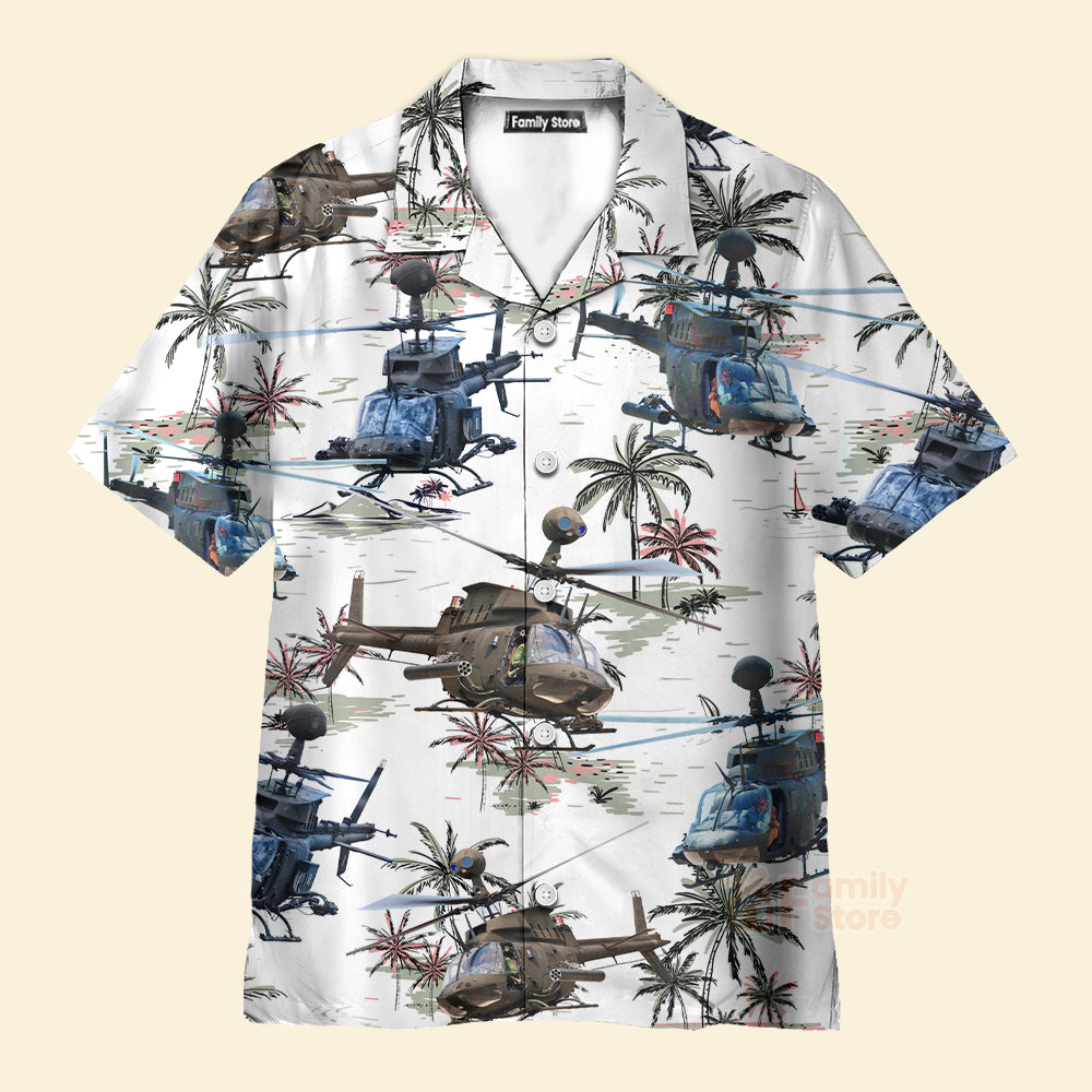 US Army Bell OH-58 Kiowa Hawaiian Shirt