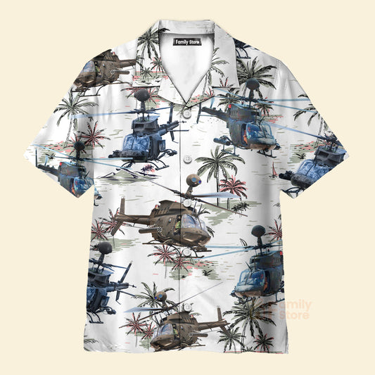 US Army Bell OH-58 Kiowa Hawaiian Shirt
