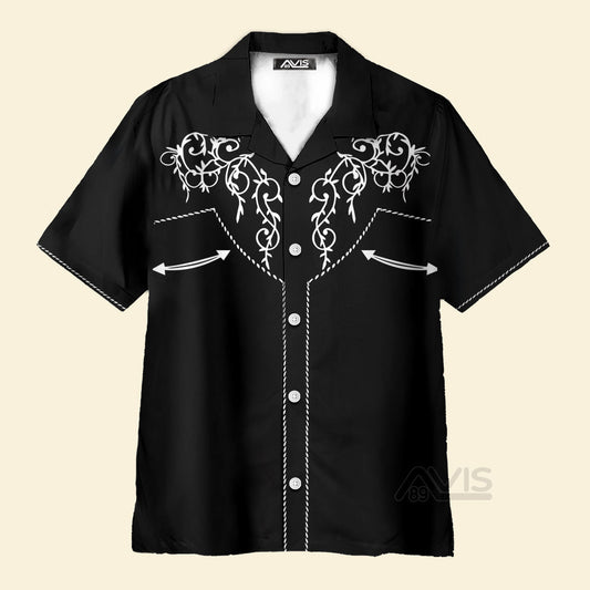Cowboy Rodeo Texture Vintage Embroidered Texas Western Hawaiian Shirt
