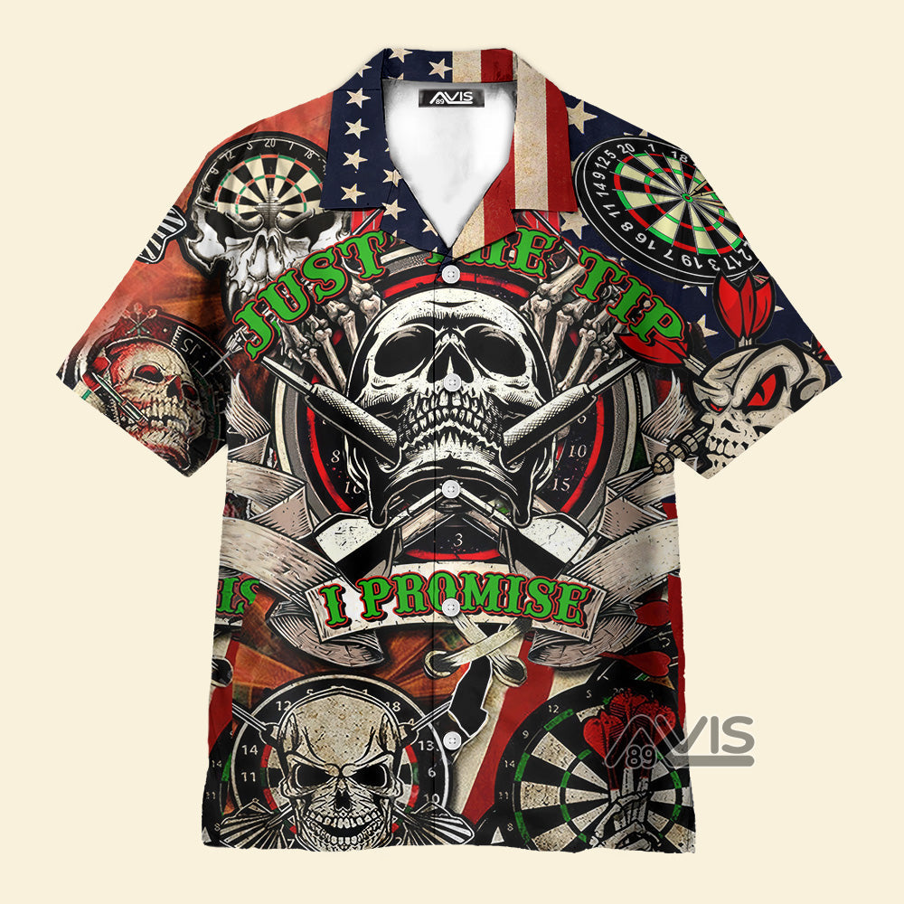 Darts Just The Tip I Promise Skull - Hawaiian Shirt