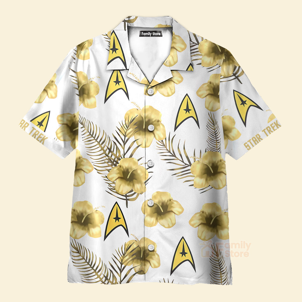 Hibiscus Floral SaTr Starships - Hawaiian Shirt For Men, Women, Kids