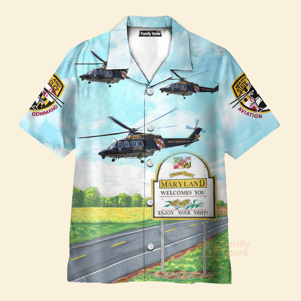 Maryland State Police Trooper 4 Hawaiian Shirt