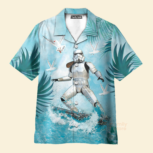Stwa Stormtrooper Surfing Hawaiian Shirt