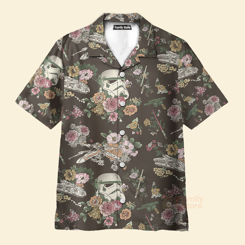 Stwa Stormtrooper Flower Vintage Hawaiian Shirt