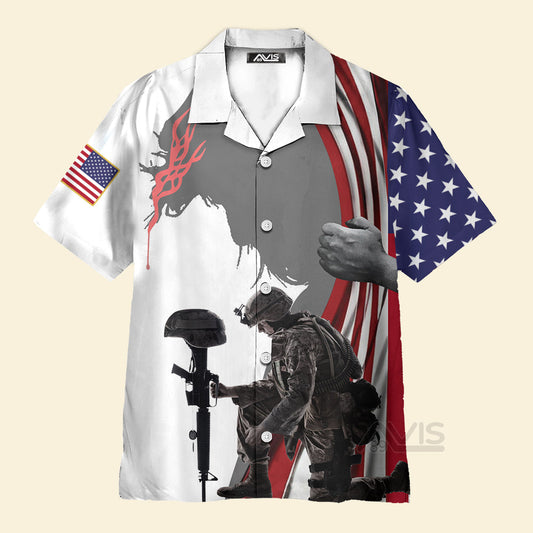 Jesus Christ And The American Veteran Aloha - Hawaiian Shirt