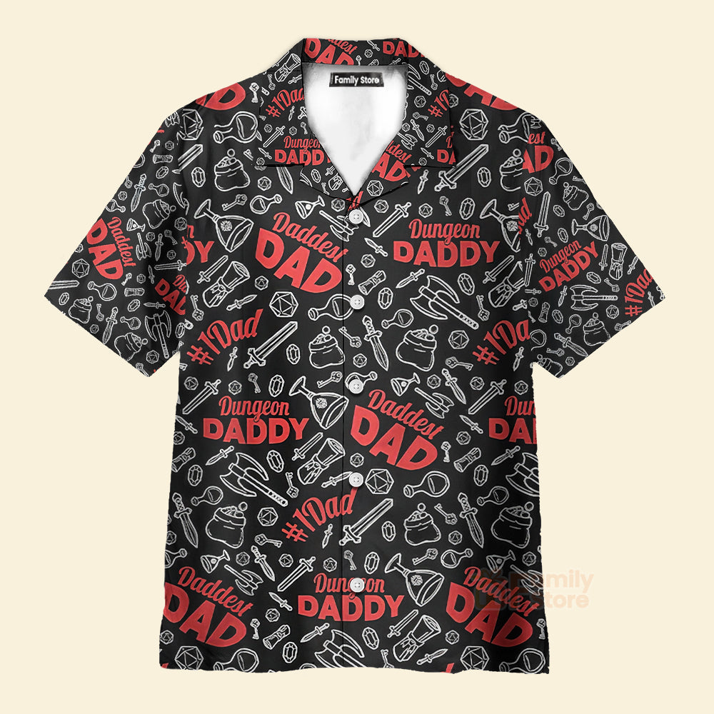 Dungeon Daddy shirt, DnD Shirt, DnD Hawaiian Shirt, DnD Dad Shirt