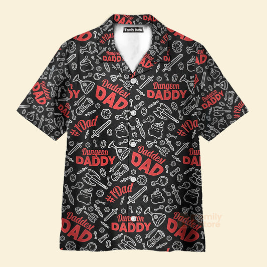 Dungeon Daddy shirt, DnD Shirt, DnD Hawaiian Shirt, DnD Dad Shirt