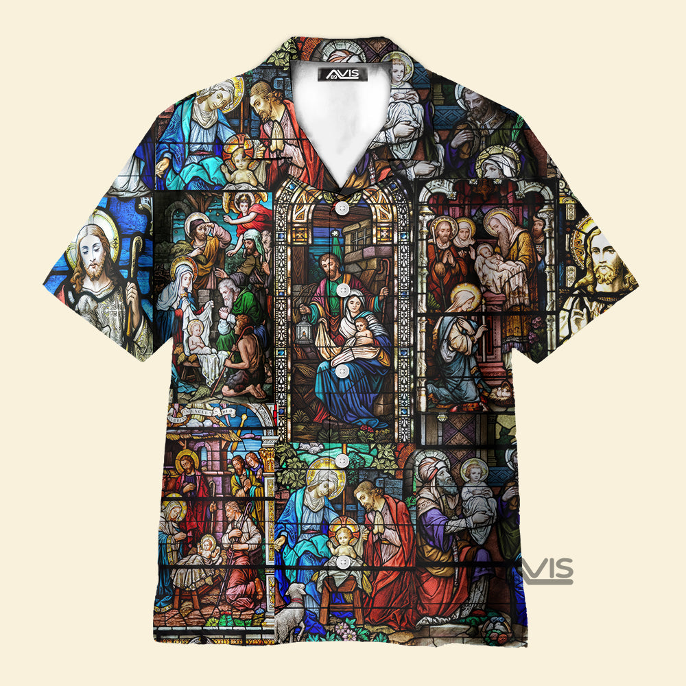 Life Of Faith-Inspired  Stained Glass Window  - Hawaiian Shirt