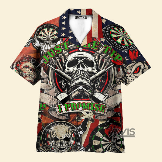 Darts Just The Tip I Promise Skull - Hawaiian Shirt