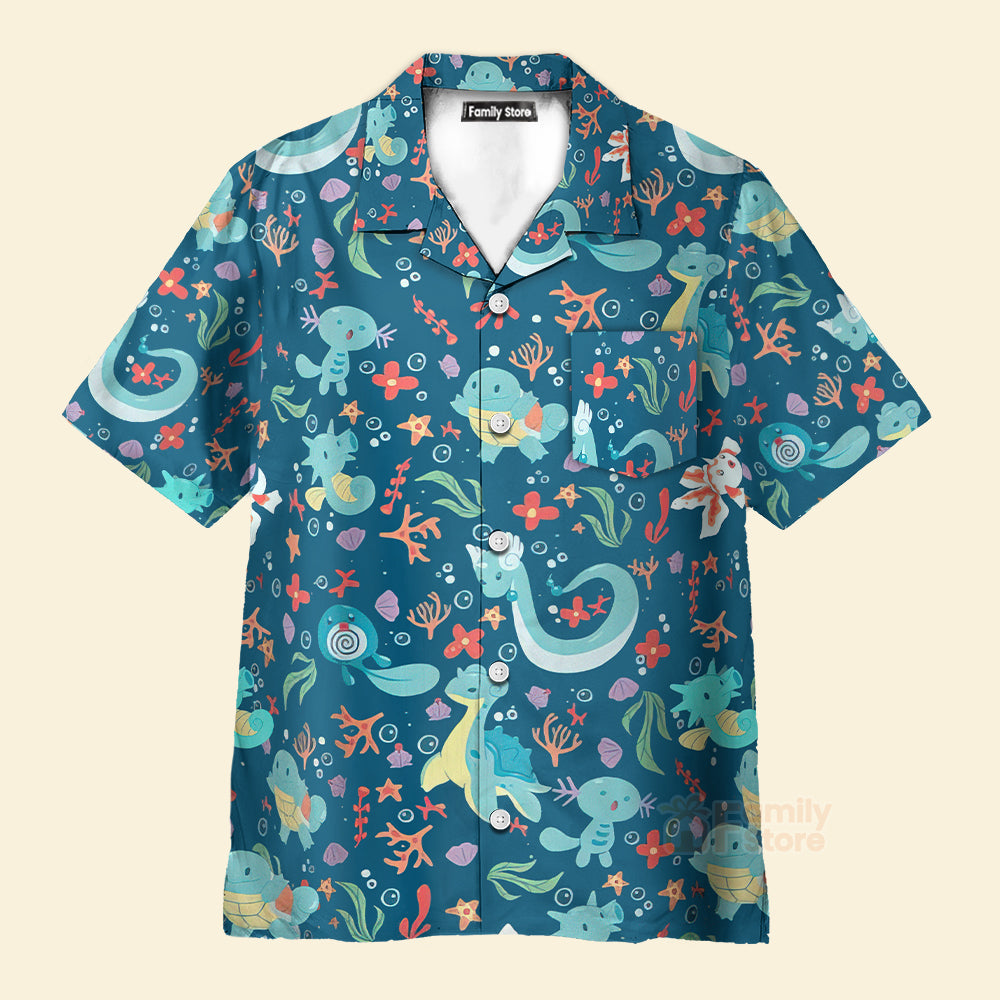 Water PoMo Pattern Hawaiian Shirt