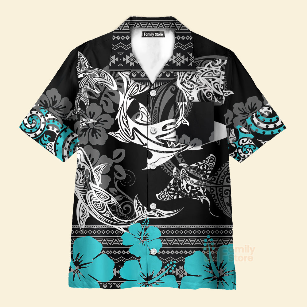 Polynesian Tribal Shark Lover Just For You Hawaiian Shirt