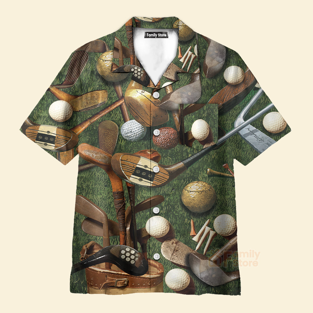 Vintage Golf Love To Golf - Retro Golf Print Hawaiian Shirt