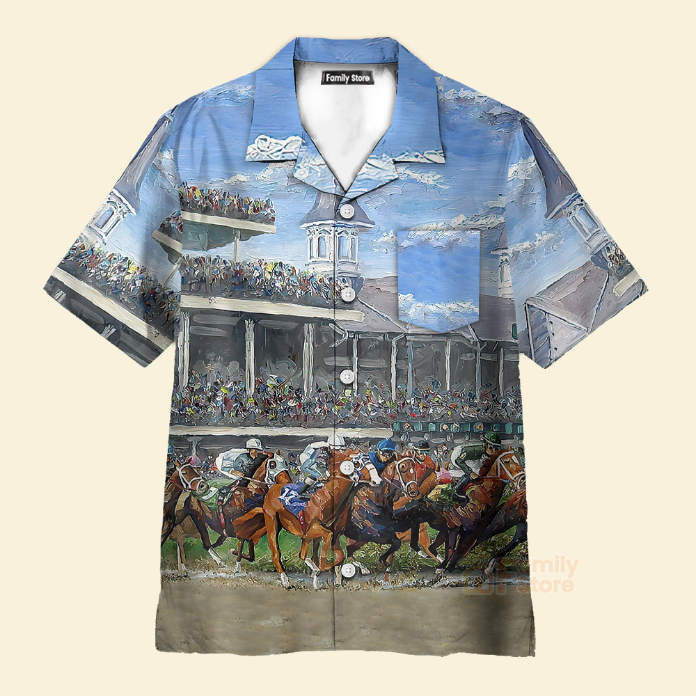Kentucky Derby Horse Racing Hawaiian Shirt