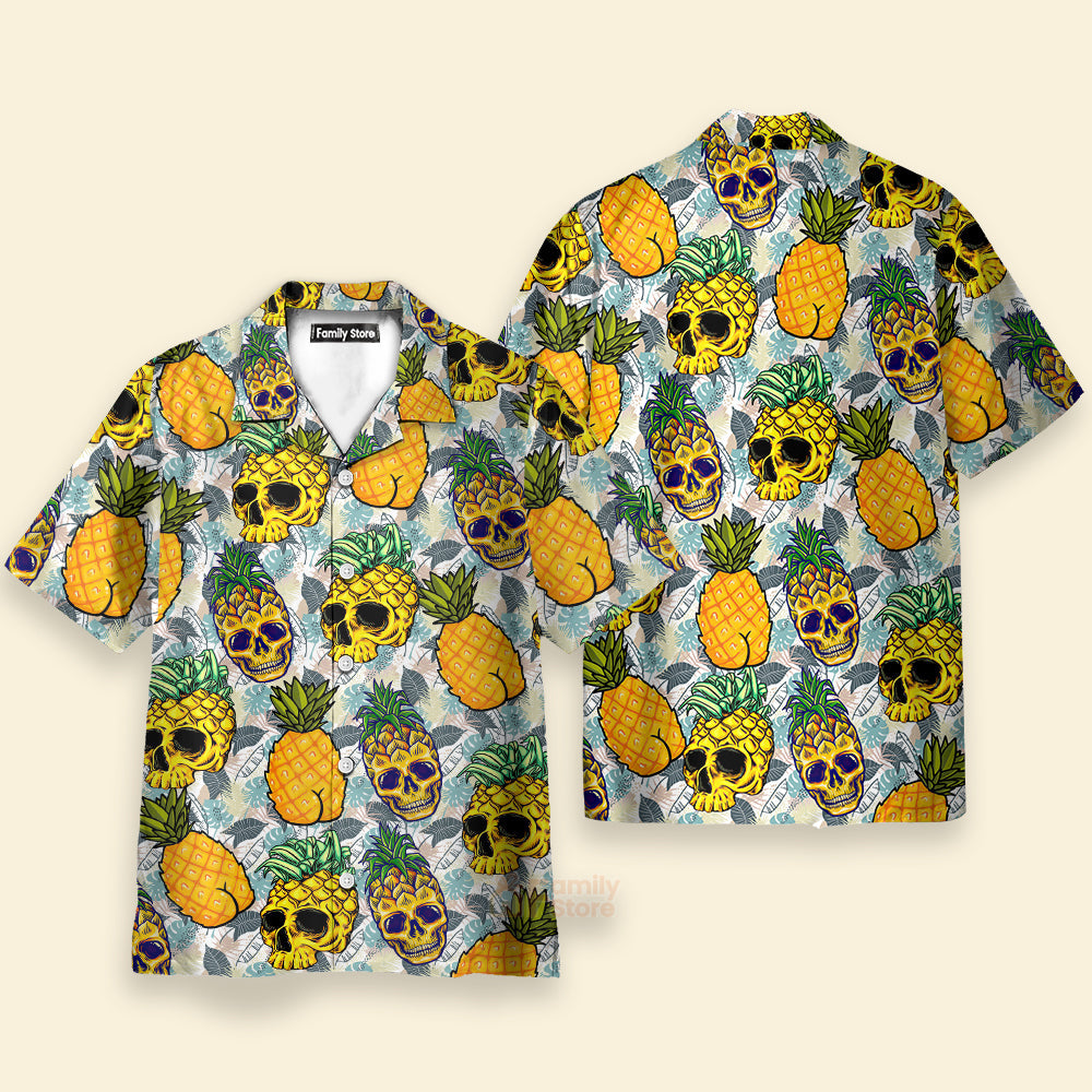 Beach Skull Pineapple Funky Hawaiian Shirt