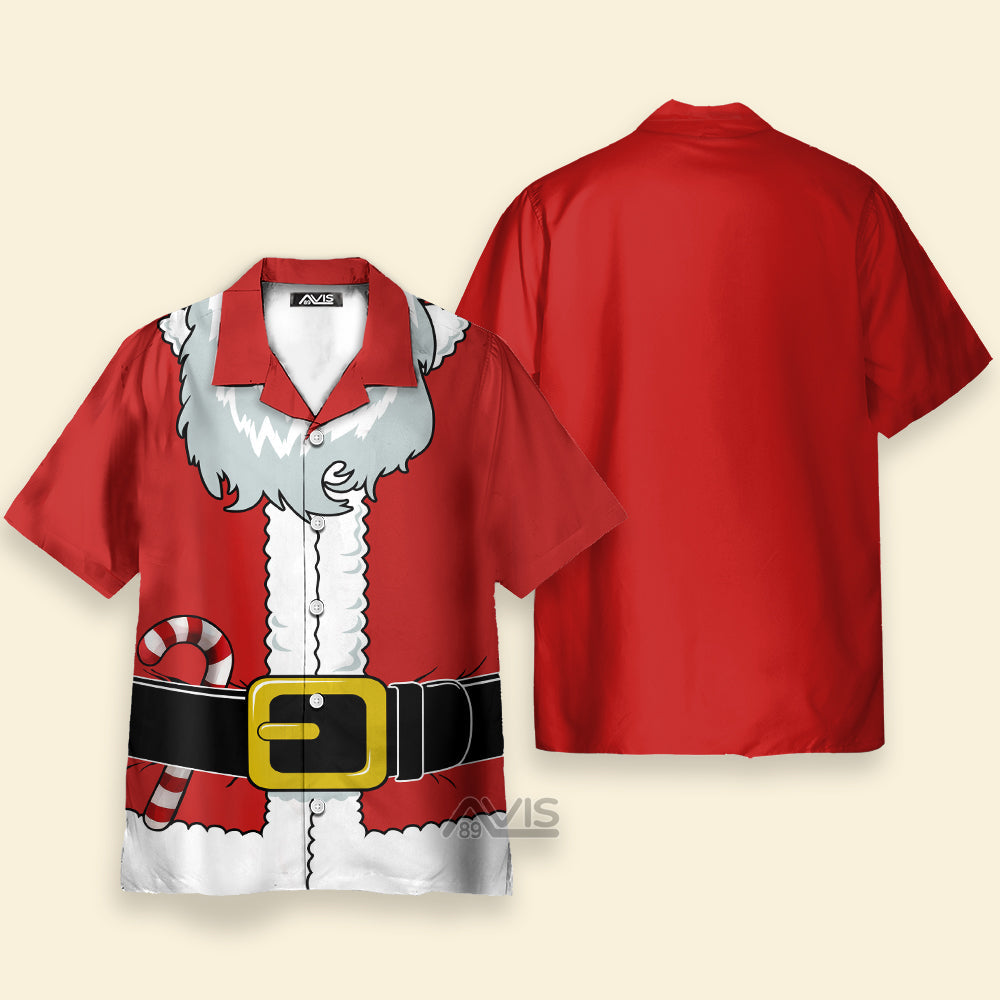 Christmas Fun Santa Claus Clothes - Costume Cosplay Hawaiian Shirt