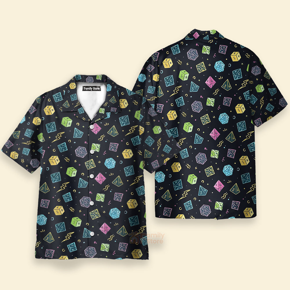 Dnd Blue Dungeons And Dragons Dnd - Hawaiian Shirt