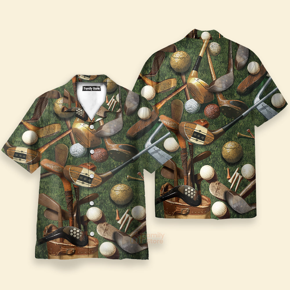 Vintage Golf Love To Golf - Retro Golf Print Hawaiian Shirt