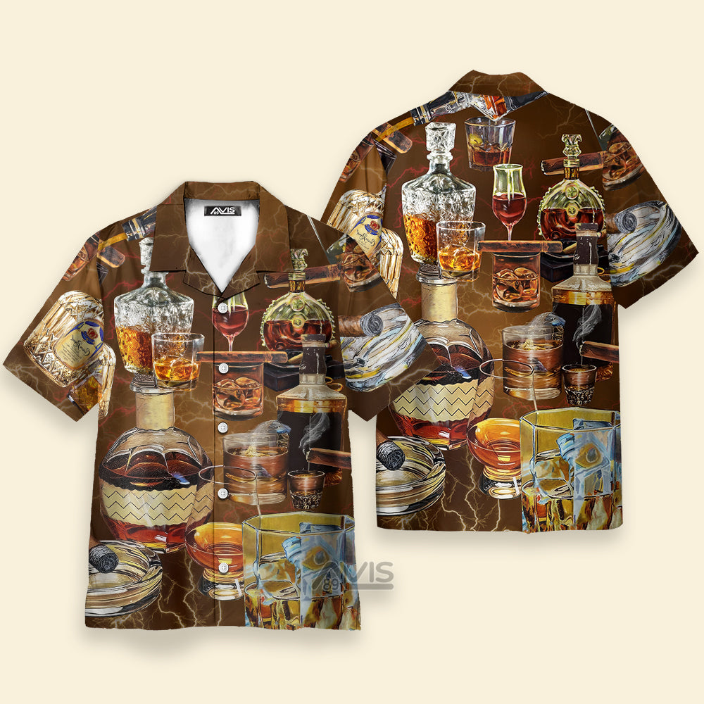 Wine Happiness Is Whisky - Gift For Men And Women - Hawaiian Shirt