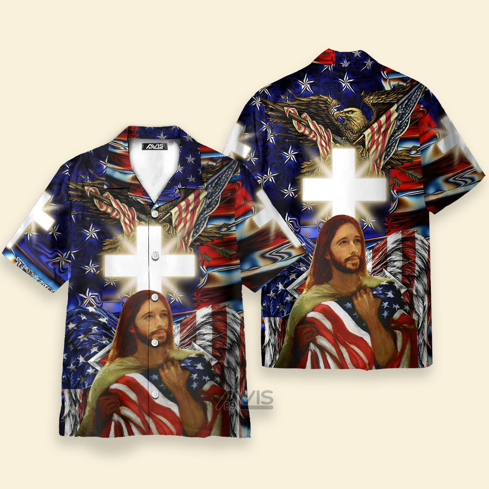 America Faith-Inspired Bless - Hawaiian Shirt