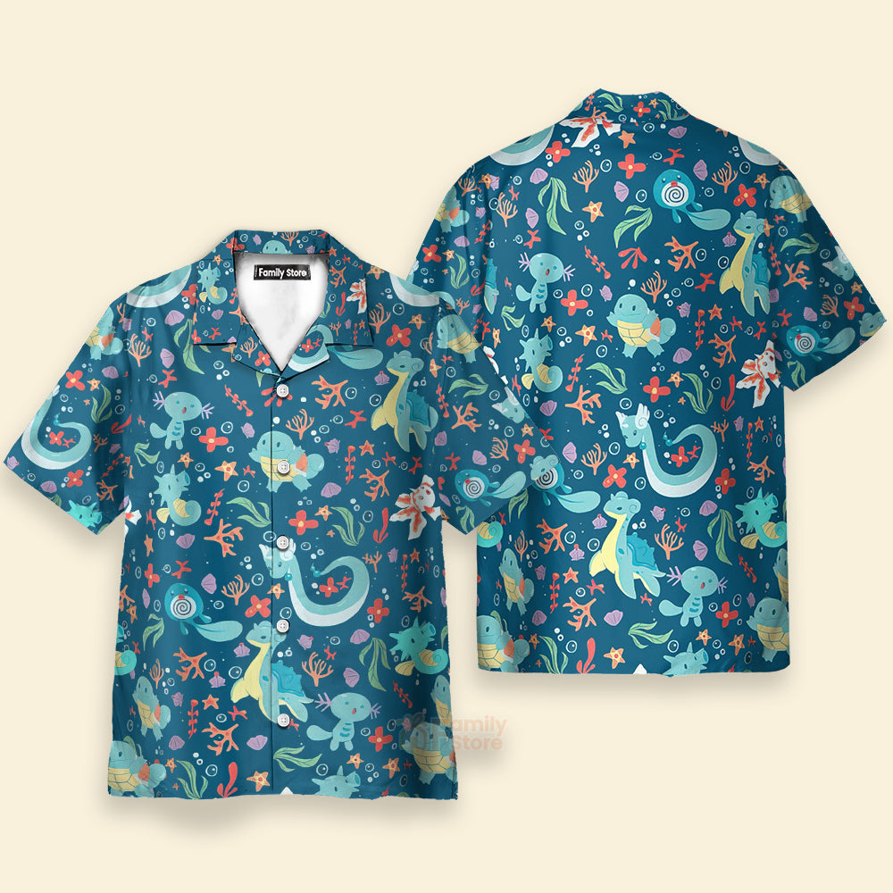 Water PoMo Pattern Hawaiian Shirt